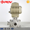 3way sanitary ball valve motor operated valve